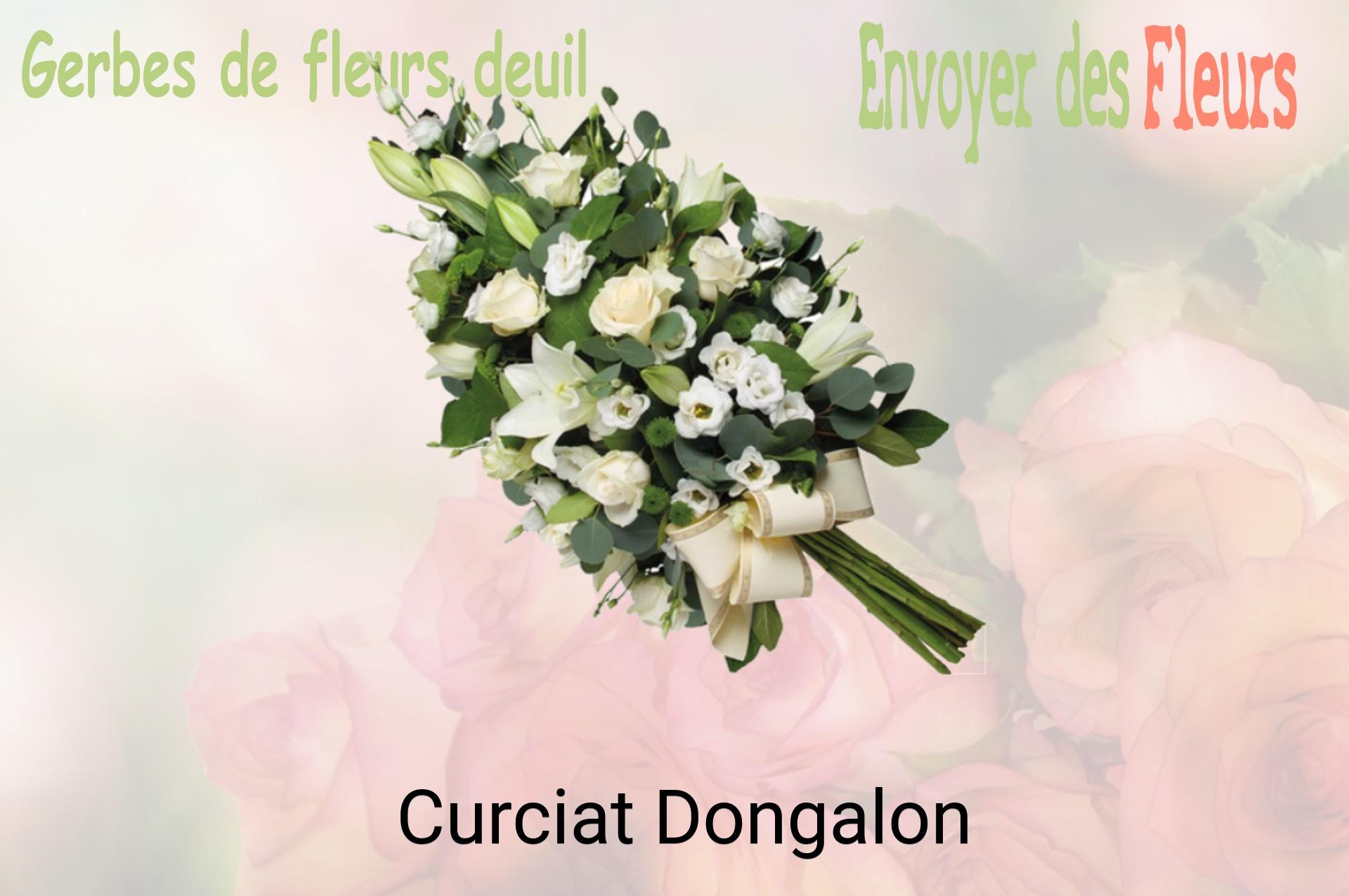 Gerbe de fleurs de deuil livrée à Curciat-Dongalon